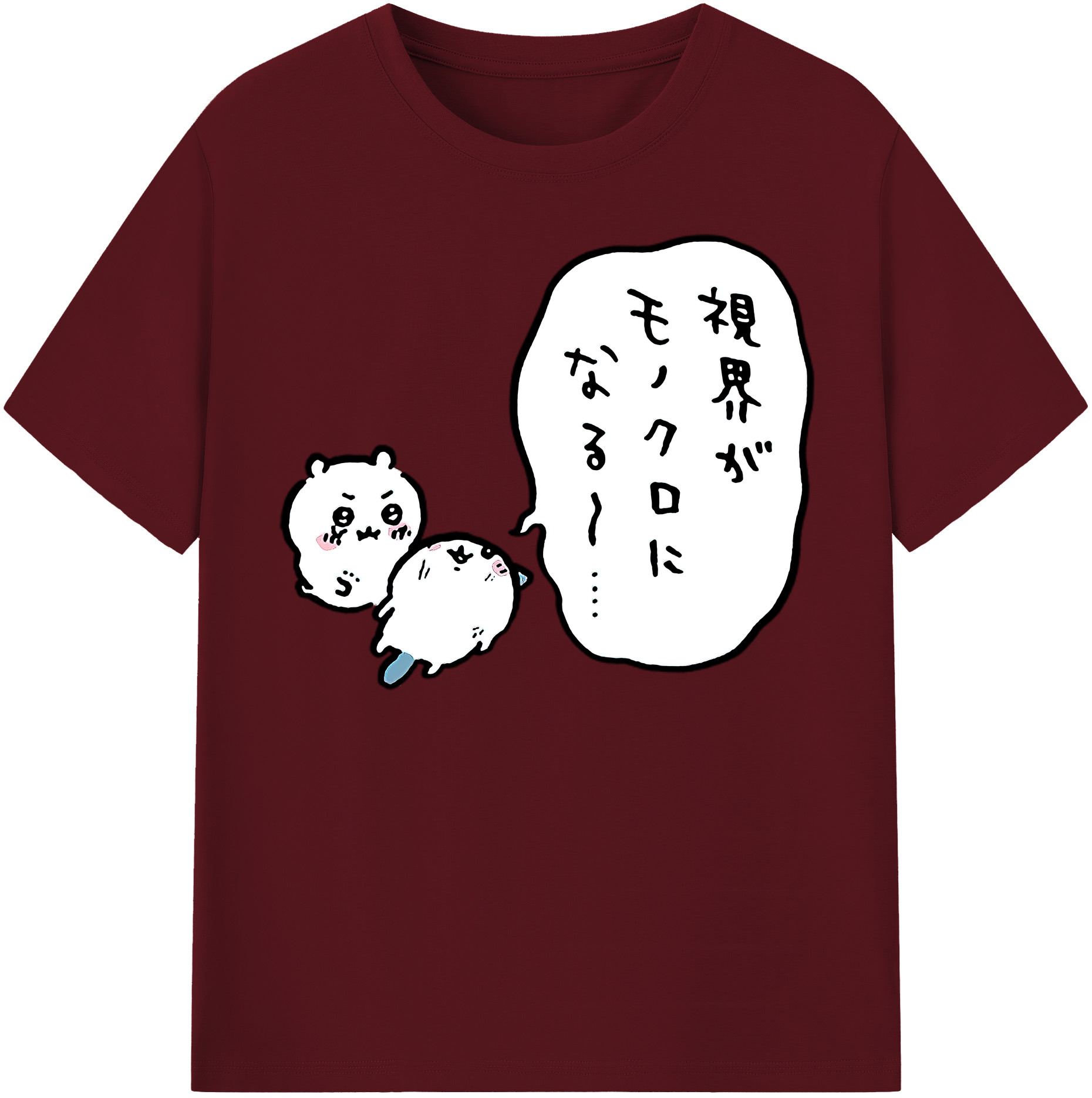 （画像用） ちいかわ ちいかわ Chii-kawa chiikawa 綿100％半袖Tシャツ（フロントプリント）